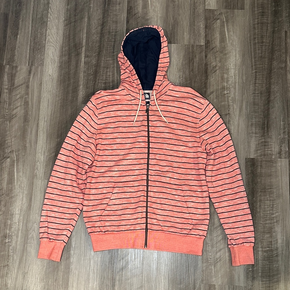 The North Face A5 Series Coral Striped Full Zip Hoodie - Large